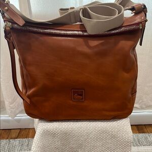 Dooney & Bourke Natural Florentine Leather cross body Messenger Bag